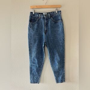 Vintage 80s Stefano Women’s Slim Straight High Waist Acid Wash Jeans